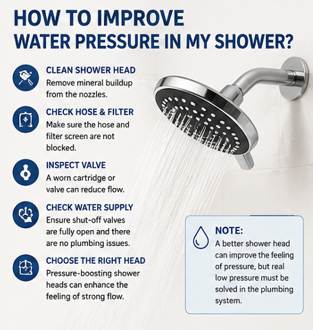 How to Improve Water Pressure in My Shower?