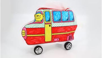 inflatable coloring nylon film ballon car DIY drawing