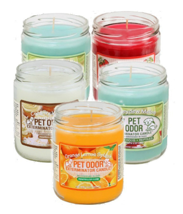 Smoke pet odor candles