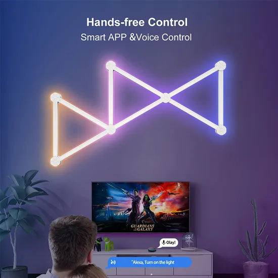 Lámpara de pared segmentada RGB inteligente para juegos y decoración del hogar1