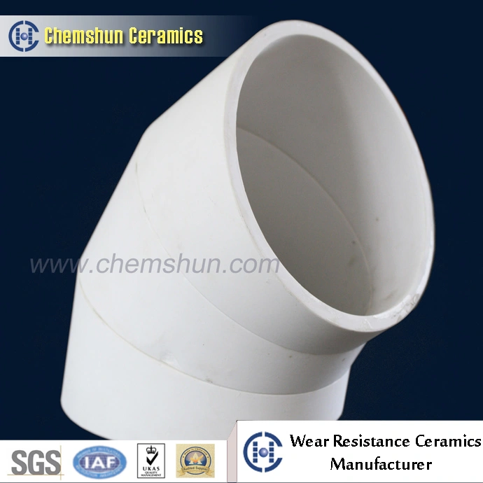 Alumina Ceramic Bends Pipe Liner for Ash Slurry Piping