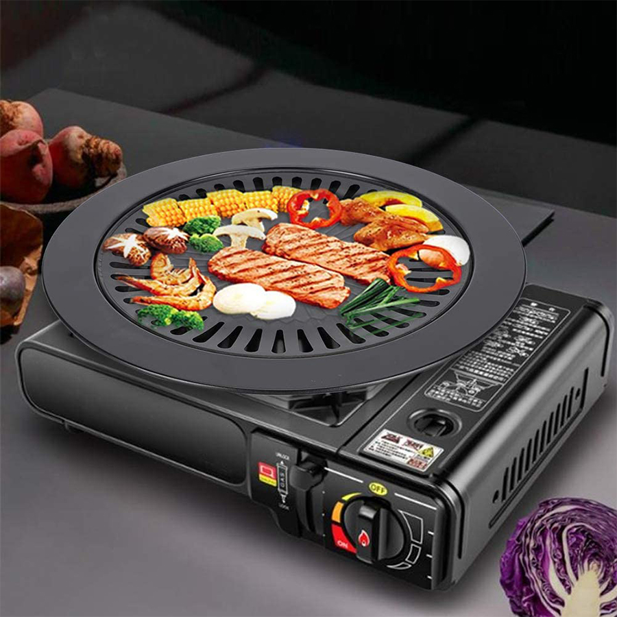 BBQ Plate, BBQ Grill Pan BBQ Baki Korea, BBQ untuk Berkemah Rumah