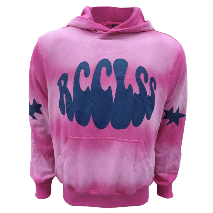 pink monkey washed hoodie