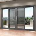 Sistema porta scorrevole in vetro a doppia temperatura di grandi dimensioni Sistema di scorrimento solare Sistema interno esterno Balcone Patio Slide in alluminio in alluminio 1