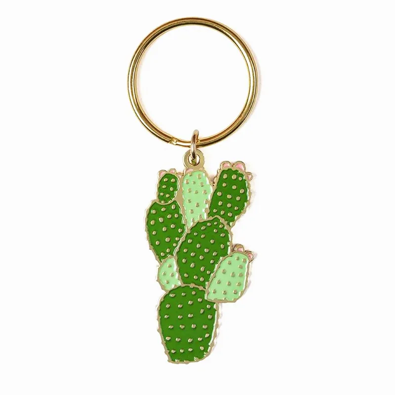 custom cactus keychain