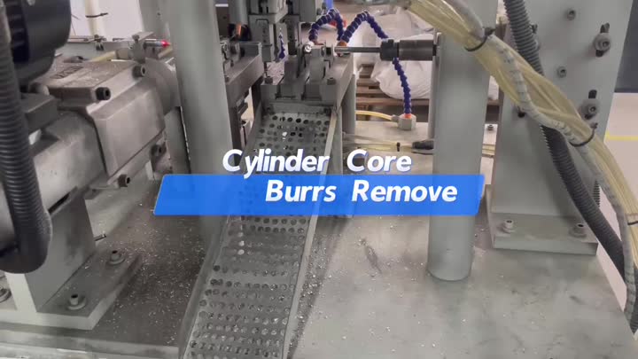 cylinder core burrs remove