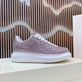Women's Men's Fashion Thick Sole Sneakers with Glitter Gradient Rhinestones Lace-Up Casual Sports Shoes1
