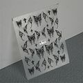 5D White & Black Y2K Butterfly Nail Stickers - OEM ODM Available for DIY Nail Art Decoration1