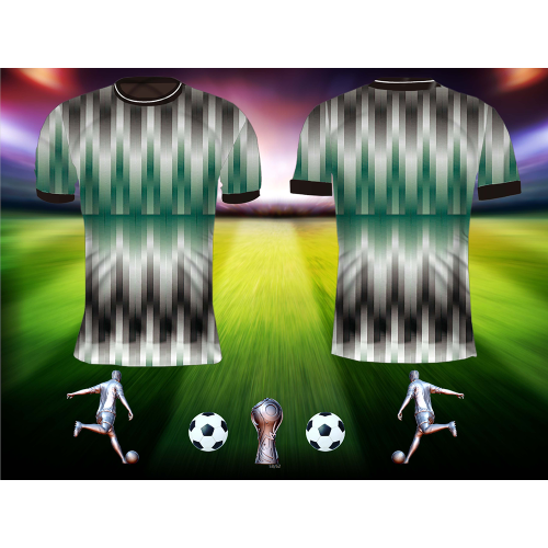 Los elementos de diseño de los uniformes de fútbol.