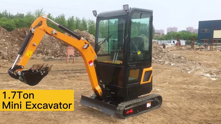 1.7ton excavadora con taxi