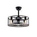 Modern Industrial Chandelier: Exquisite Three Leaf Ceiling Fan with Light1