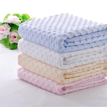 Soft Newborn Sherpa Fleece Warm Dot Minky Baby Blanket For baby1