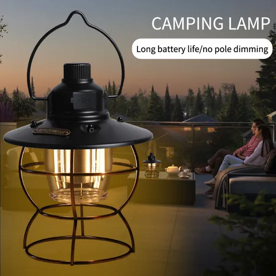 Lâmpada de acampamento de LED à prova d&#39;água com carregamento USB para o exterior1