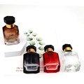 Luxury High Quality 30ml Empty Refillable Square Black Colorful Glass Perfume Spray Bottle1