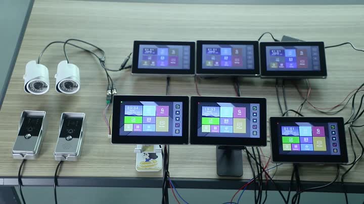 4 wired video intercom system