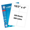4"x 3.33" Blank Rectangle Sticker Label Self Adhesive 6 Labels Per Sheet Rectangle Label Sticker Sheets For Laser Inkjet Printer1