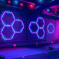 RGB Hexagonal Honeycomb Hexagon LED Lights for Garage Ceilings1