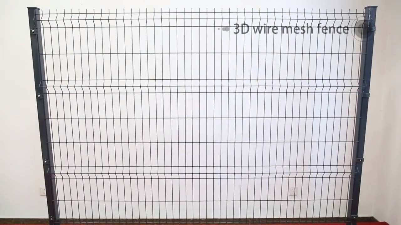 Leicht zusammengebaute galvanisierende geschweißte Drahtgitterscheiben Spaller 3D -Zauntafel1