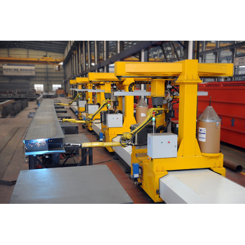 double crane girders welding robot workstation