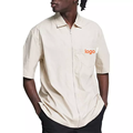 Άνδρες casual κοντό μανίκι 100 βαμβακερά πουκάμισα Drop Polo Polo Plain T-shirts1