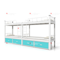 Hot Selling Dormitory Furniture: Bunk Bed with Cabinet for 4 Students1