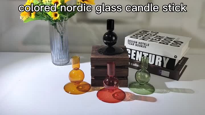 small glass candlestick