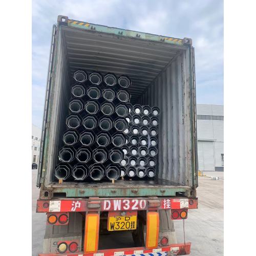 Hot dip galvanized steel electric poles will be delivered to Bangladesh