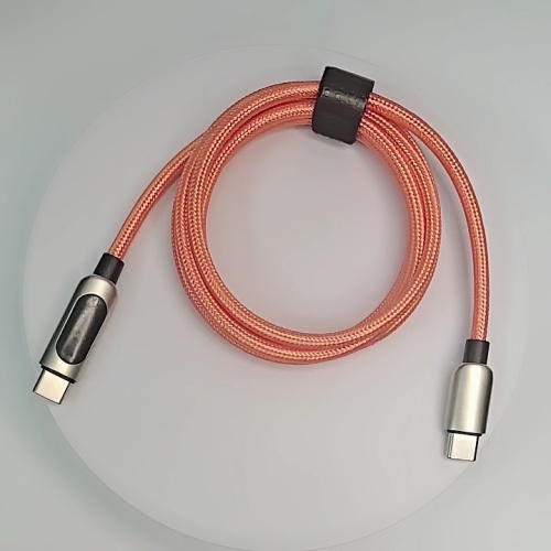 PD Charger Type-C a Type-C Cable de datos de carga con pantalla de pantalla1