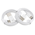 Customized White Type-C to Type-C Charging Cable 1m 2.1A for Fast Charger (Samsung Compatible)1