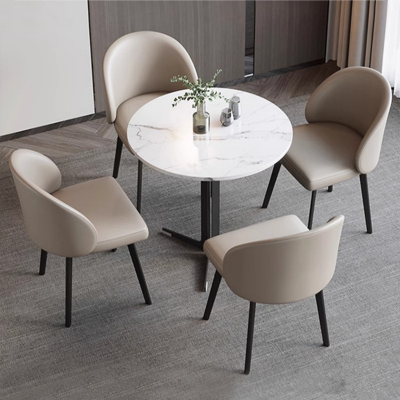 Italian dining chair home modern simple light luxury designer cream wind stool hotel negotiation table minimalist chair