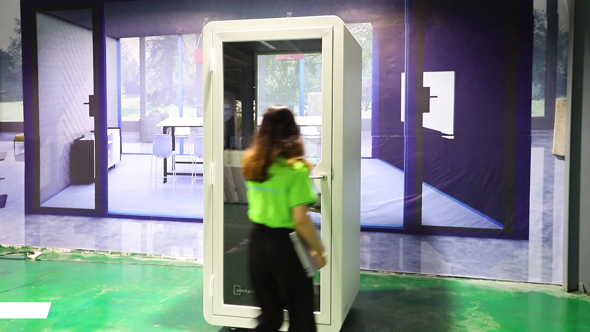 Hot Sales High Tech Glass Sondproof Office Booth Company Indoor Single Phone Office Booth1