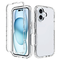 360 Full Cover Clear Transparent Shockproof TPU PC Phone Case for iPhone 16/16 PRO/16 ProMax/16 Plus1