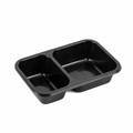 Black 2 Compartment CPET Food Containers for Restaurants at Competitive Prices1