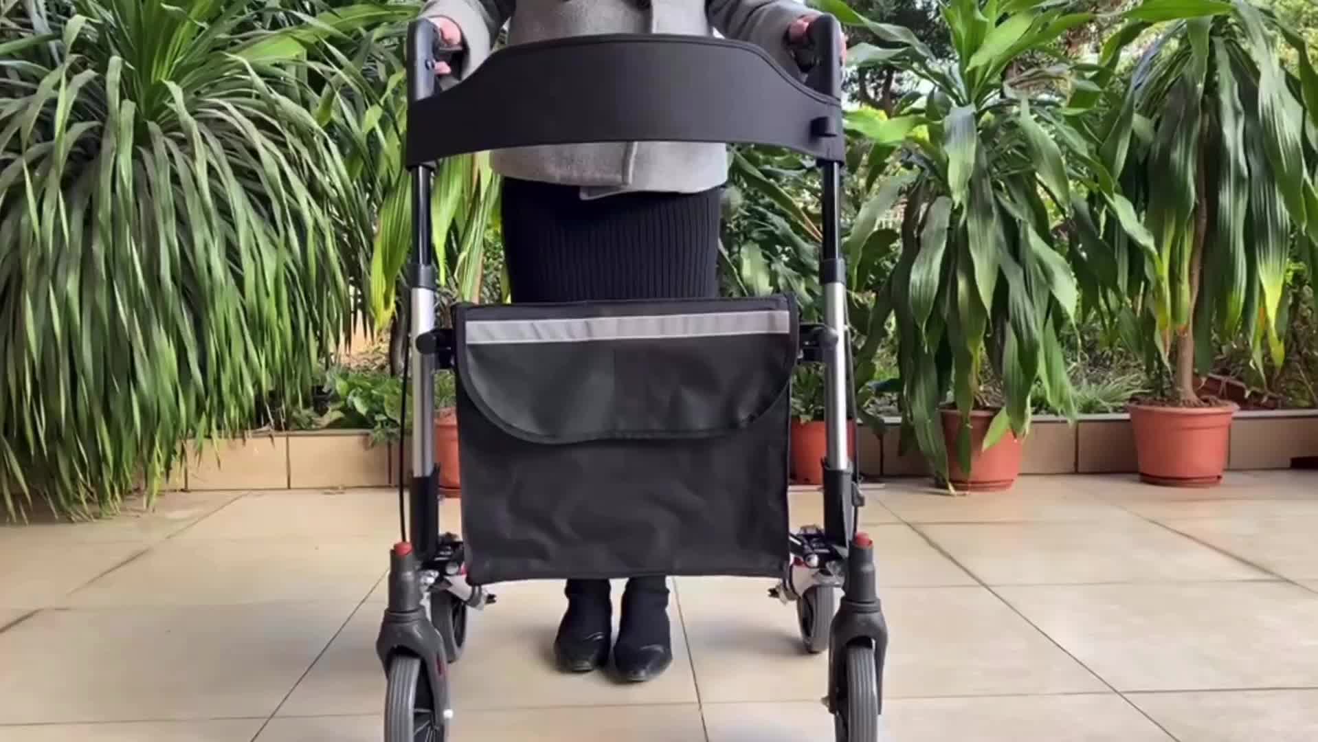 Aluminium Lightweight folding Rollator Walker for elderly1