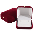Hanhong Custom Flocked Jewelry Verpackungsbox Armband Armband Ohrringe Verpackungsschachtel Rot Velvet Halskette Ring Schmuckschachtel1