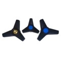 Custom Black Three-Arm Plastic Knob - New Design1