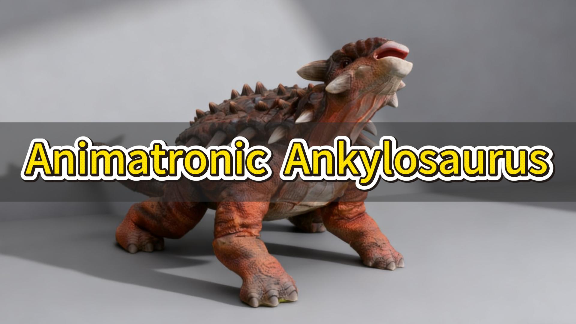 Ankylosaurus hoạt hình màu nâu đỏ