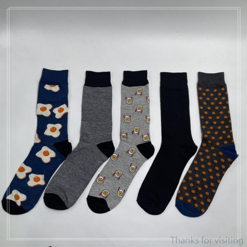 Flower Men Cotton Sock