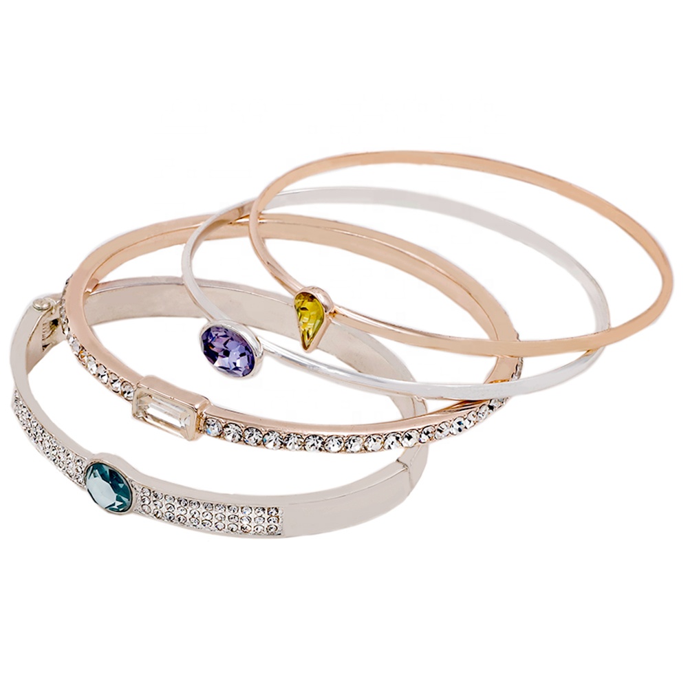 Elegant hot sale women bangles set jewelry custom diamond bangle1
