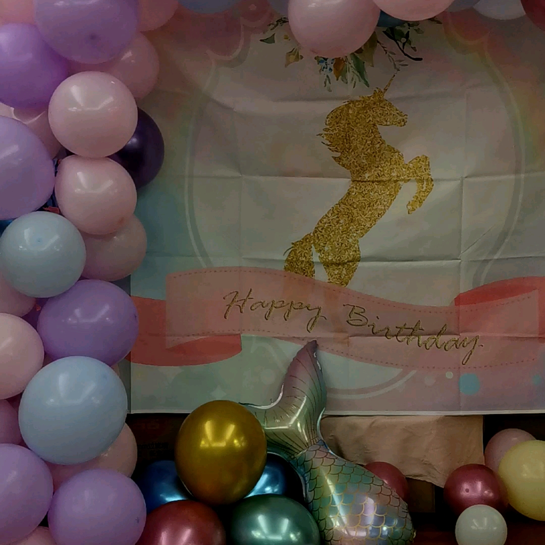 Mermaid theme party birthday Girls Birthday Baby Shower mermaid foil latex balloon arch1