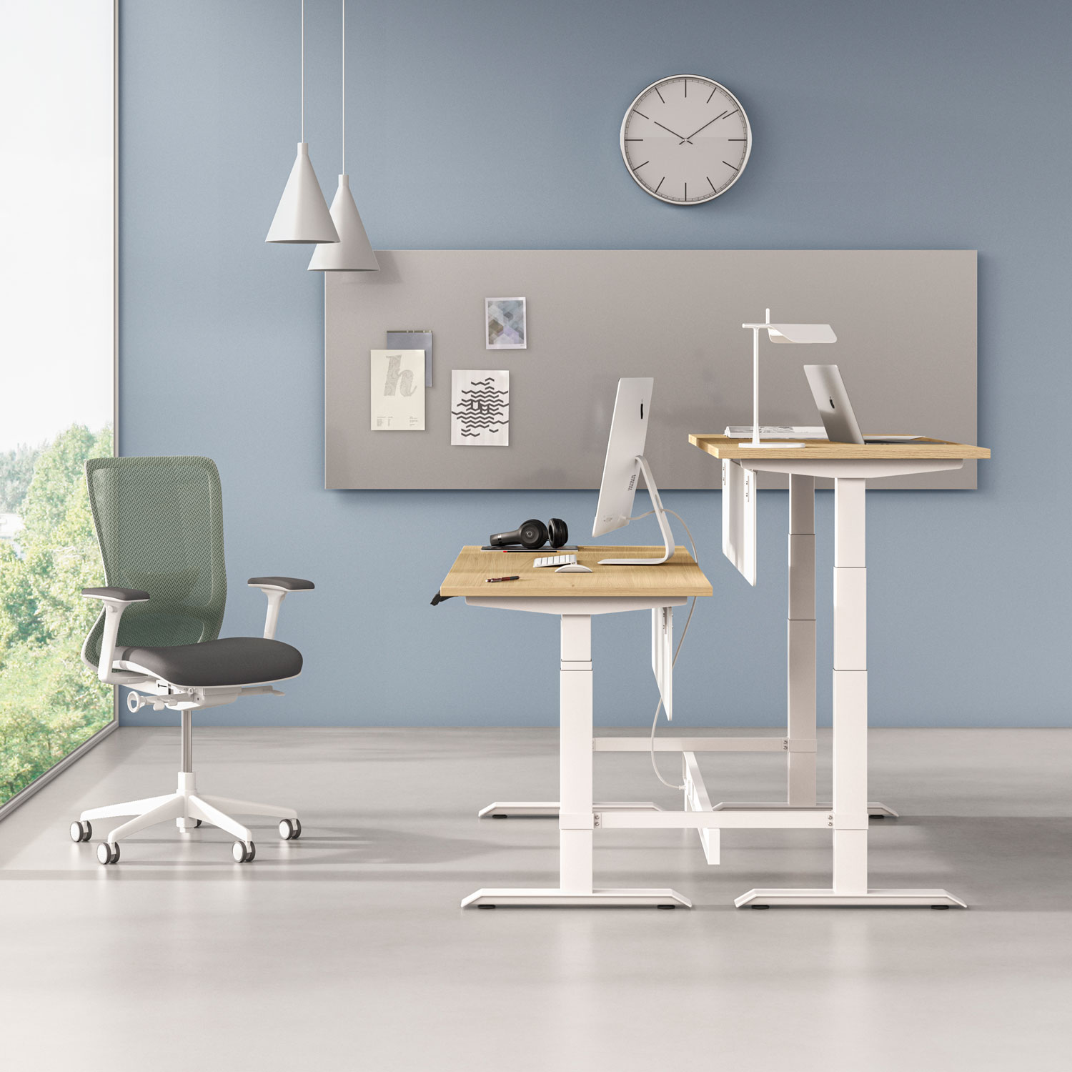 Height Adjustable desk Dual motor 2 stage operate 