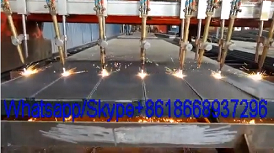 Gantry type straight line flame cnc cutting machine cutting steel 