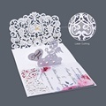 Elegant 3D Pop-up White Paper Love Heart Card1