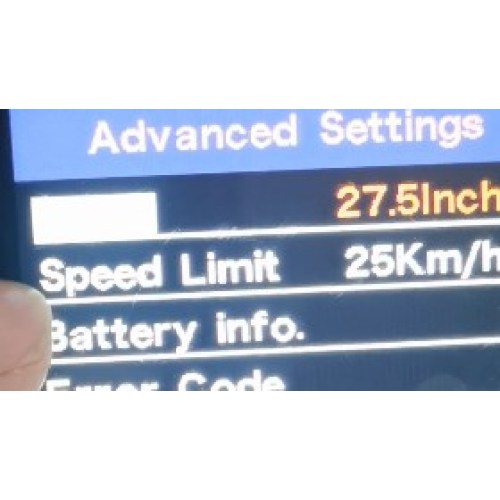 How to set the speed limit for MC02 e bike