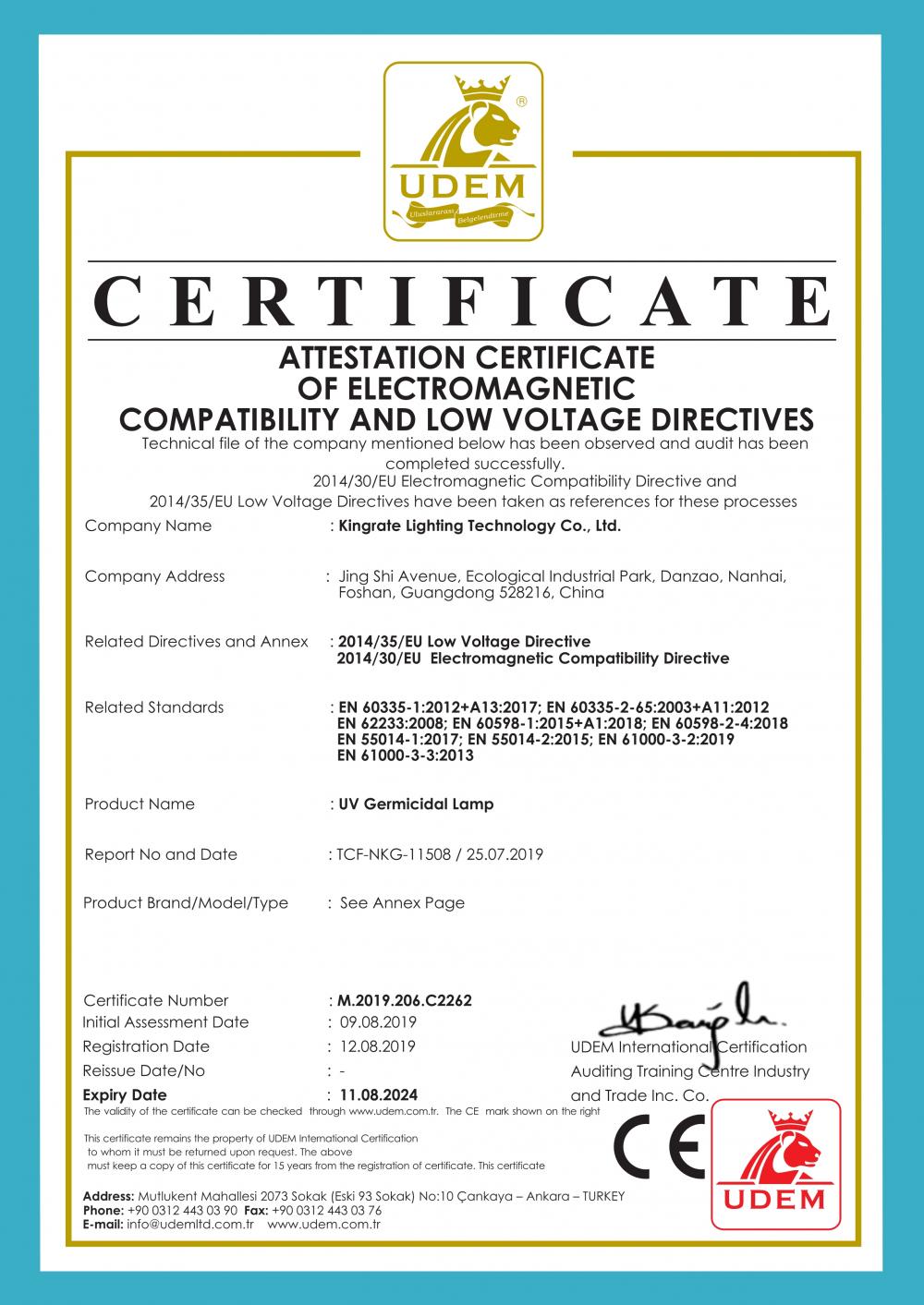 UV Germicidal Lamp