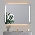 Smart Luxury LED Mirror with Magnifying Zoom and Variable Lighting for Hotels and Bathrooms1