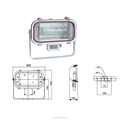 IP67 500W Halogen Flood Light - Stainless Steel Marine Lighting TG67A-C5001