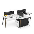 Customizable Office Furniture Partition Desk with Separate Sub Desk Workstation1