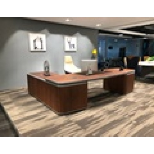 L Shape Factory Price Executive مبلمان اداری چوبی مدرن طراحی لوکس سفارشی سازی میز اداری مدیر عامل1