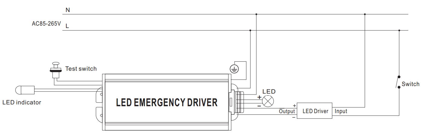 led driver with battery back up